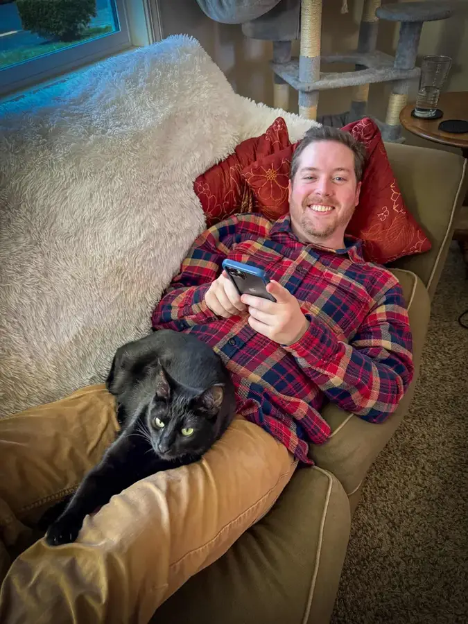 Drop-in visit with a client's cat